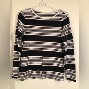 Lands End Long Sleeve Striped Sweater